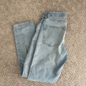 light blue washed jeans